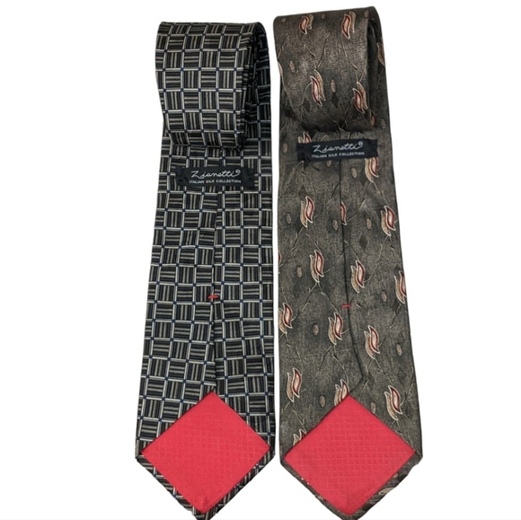 Zianetti Italian Silk Collection Lot of 2 Men's Ties Made in USA - Picture 3 of 4